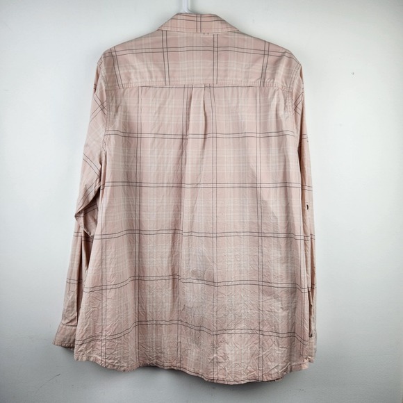 Carharrt Women's 2X Button Down Long-sleeved Plaid Pink Shirt Cotton Blend - Picture 2 of 8